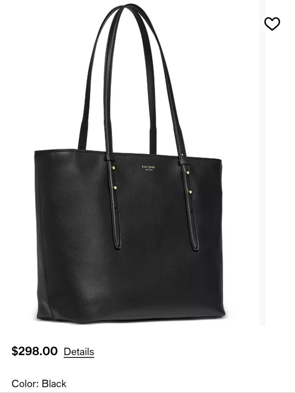 Kate Spade Do It All Large Pebbled Leather Tote Bag Black